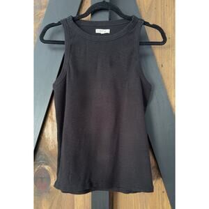 Madewell Black Collarbone Tank Top Size L